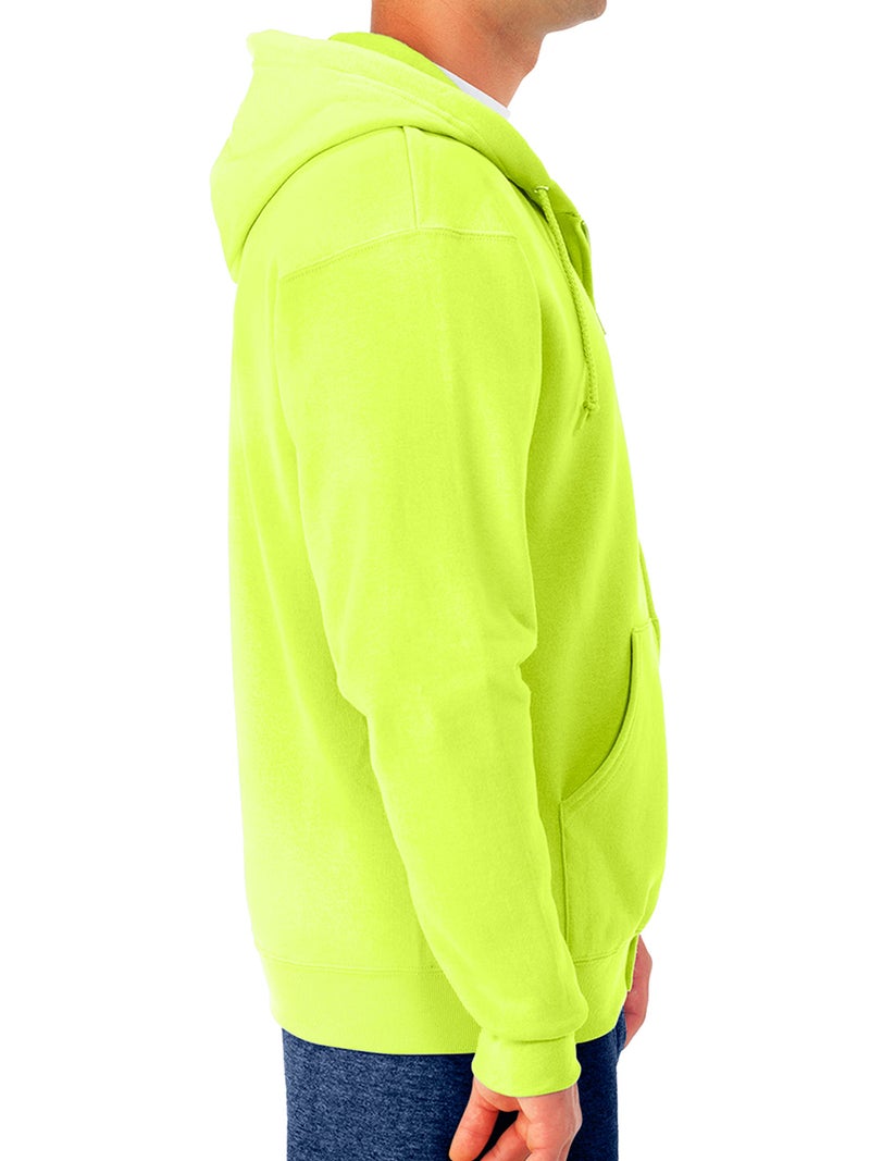 Jerzees -Men's NuBlend -Fleece -Sweatshirts & -Hoodies, Full Zip-Safety Green, Small - Image 2